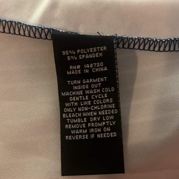 ECI New York Blue Floral Striped A-Line Midi Dress Size S Cottagecore Garden - Picture 5 of 8